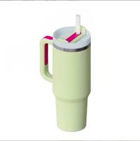 Gobelet de voyage classique personnalisé de 40 oz avec poignée, en acier inoxydable isolé sous vide, résistant à l'eau bouillante