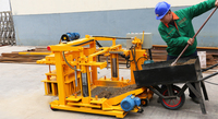 Mesin Pembuat Blok Beton Berongga Kustom Harga Terjangkau Qt40-3a Mesin Bata Ekstrusi Vakum Manual Mobile