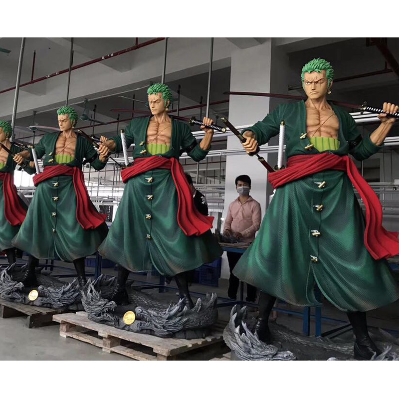 新スタイルワンピースゾロフィギュア樹脂像リアルサイズアニメ
