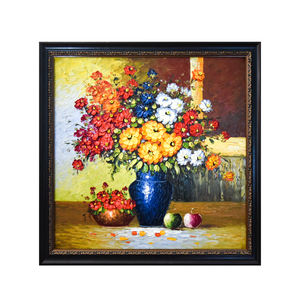 Peinture à l'huile personnalisée peinte à la main motifs de fleurs sur toile belle nature morte conception d'image - Product Image 6