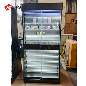 Hiện đại <span class=keywords><strong>Pop</strong></span> TCG hiển thị trường hợp Showcase cửa hàng bán lẻ sàn kính gỗ đứng giao dịch thẻ hiển thị <span class=keywords><strong>Rack</strong></span> với ánh sáng LED - Product Image 2