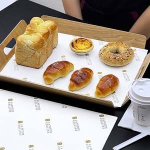 Custom Food Grade PE Recyclable Oil-Proof Single-Sided Fast Food Tray Paper Baking Absorbent for Bread Pizza Cake <b>Placemat</b> - Product Image 2