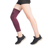 Manchon de compression magnétique à soutien complet pour la jambe, en tricot élastique, pour le soin quotidien des articulations et l'utilisation en extérieur