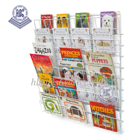 Support mural en fil métallique, feuille CD, livre, étagère en papier, journal, support de livre, organisateur, supports de vente au détail, carte, accessoires de littérature