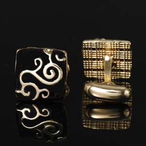 Thời Trang Sáng Tạo Vàng Mô Hình Trang Trí Pháp Cổ Điển Áo Sơ Mi Khuy Măng Sét Cho Nam Giới Sang Trọng - Product Image 3