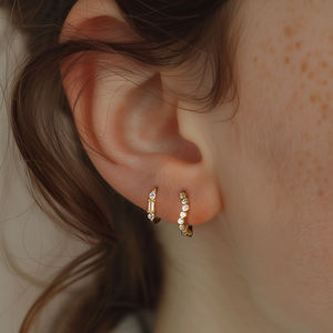 दमिला 925 स्टर्लिंग चांदी की 18k सोने की लुड़ी हुई विंटेज महीन गहने, महिलाओं के लिए झुग्गी इयररिंग्स - Product Image 5