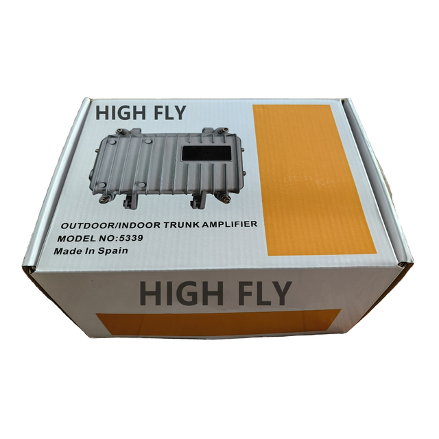 Highfly Professional 47-860MHz 26dB Aluminum Alloy Housing Waterproof Trunk Amplifier Outdoor CATV 75Ohm