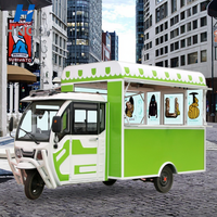 Chariot alimentaire électrique multifonctionnel à 3 roues, camion de vente de collations mobile, kiosque de rue pour le petit-déjeuner et le barbecue
