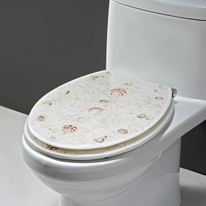 Sièges de toilette de haute qualité, design moderne et unique, en <span class=keywords><strong>résine</strong></span> transparente colorée, acier inoxydable, charnière à ouverture frontale, fermeture douce - Product Image 3