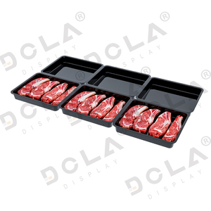 Siêu thị hàng tuần thịt khay đặt cửa hàng bán thịt khay rõ ràng <span class=keywords><strong>Deli</strong></span> khay Đen thịt khay cho tủ lạnh hiển thị - Product Image 3