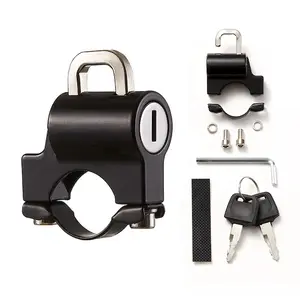 Motorhelm Slot Voor Motoren Elektrische Stuurbuis Scooter Lock Motorfiets Helm Lock Zwart