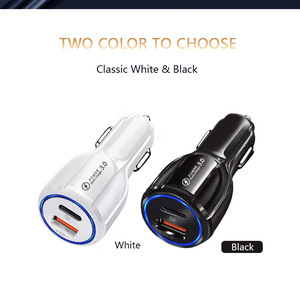 ที่ชาร์จในรถยนต์แบบชาร์จเร็ว PD QC 3.0 ช่องเสียบคู่ ชาร์จเร็ว USB Type C <span class=keywords><strong>ส</strong></span>ำหรับโทรศัพท์มือ<span class=keywords><strong>ถือ</strong></span> - Product Image 3