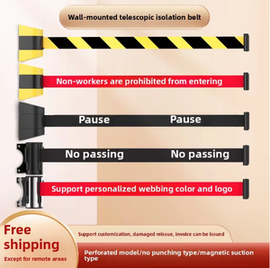 계산원 라인 교통 장벽 개폐식 헤드 교수형 벽 울타리 2m 5m 10m 벽걸이 형 개폐식 벨트 장벽 - Product Image 4