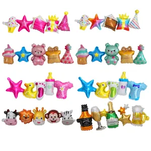 BLN ลูกโป่งฟอยล์รูปดาวเดี่ยวดีไซน์เป็ดพร้อมถุงบรรจุฮีเลียม ของตกแต่งงานปาร์ตี้ฉลองทารก ของขวัญ ของเล่น 97x28 ซม. สำหรับทุกเพศ - Product Image 1