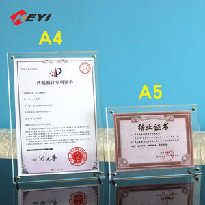 प्रचार पारदर्शी ए 4/ए 5 पर्यावरण के अनुकूल ऐक्रेलिक डेस्कटॉप फोटो फ्रेम के साथ - Product Image 6