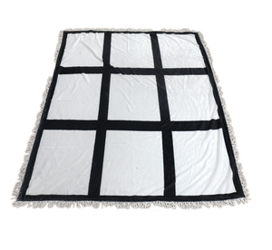 Couverture de Sublimation en polaire à 9 panneaux, couverture blanche pour blanc et numérique avec Photo personnalisée - Product Image 1