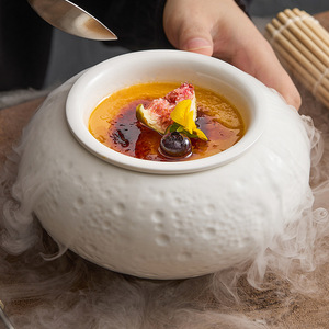 Ciotola per Yogurt in Ceramica di Alta Gamma per Ristoranti e Club, Design Moderno Minimalista a Doppia Parete per Dessert con Ghiaccio Secco - Product Image 2