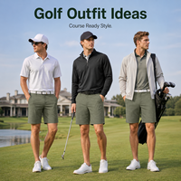 Shorts de golf droits camouflage personnalisés pour hommes, respirants, résistants aux plis, commandes de logos personnalisés sous marque privée