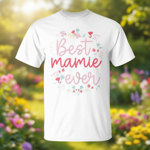 Camiseta con estampado floral para mamá y abuela, la mejor mamá de la historia - Product Image 3