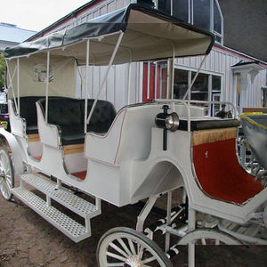 स्टील सफेद/काले 8-10 व्यक्ति जीडब्ल्यू पर्यटन के लिए शाही घोड़े की सवारी - Product Image 6