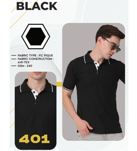 T-shirt en tissu piqué de qualité supérieure pour hommes, 240 GSM, Air Tex, respirant, doux, durable, confortable, coupe décontractée, vêtements d'été - Product Image 1