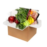 Boîte personnalisée haut de gamme pour fruits/légumes, en papier kraft, expédition en 6 à 72h, écologique, réutilisable, étanche, avec fermeture magnétique