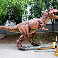 Statue de dinosaure T-Rex animatronique réaliste grandeur nature en métal pour intérieur/extérieur, aire de jeux, écoles, parcs à thème, jardins d'aventure