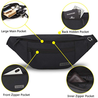 Tas Pinggang Olahraga Multifungsi Logo Kustom, Tas Pinggang Lari Portabel, Dompet Ponsel untuk Perjalanan Luar Ruangan, Kantong Pinggang untuk Fitness dan Workout