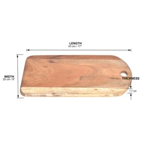 เขียงไม้สำหรับห้องครัวเขียงหั่นผักพร้อมแผ่นแขวน - Product Image 3