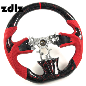 <span class=keywords><strong>Volant</strong></span> en fibre de carbone forgé rouge pour Infiniti Q50 Q60s QX50 QX60 2015 2016 2017 avec <span class=keywords><strong>cuir</strong></span> perforé rouge - Product Image 2