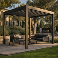 Pergola Bioclimatique Jiake avec Lames Orientables Étanche et Télécommandées pour Projets d'Utilisation en Extérieur (Hôtels Modernes, Villas, Jardins, Terrasses)