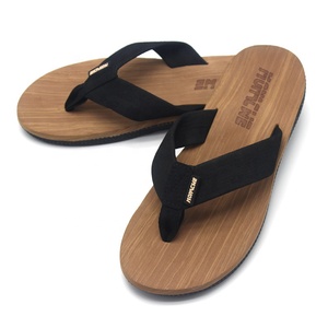 Sandales de plage à soutien de la voûte plantaire, tongs imprimées, pantoufles en <span class=keywords><strong>bois</strong></span>, été, toile, semelle souple en EVA TPR, décontractées, pour homme, tissu en coton, CN;FUJ - Product Image 2
