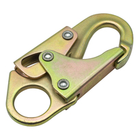 Mousqueton en acier de traitement thermique 23KN, grand crochet de sécurité pour escalade, anti-chute, 10 pièces