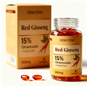 Cápsulas Veganas de <span class=keywords><strong>Ginseng</strong></span> Vermelho Coreano com 600mg de Ginsenosídeos, Certificadas GMP e HALAL, para Adultos - Product Image 3
