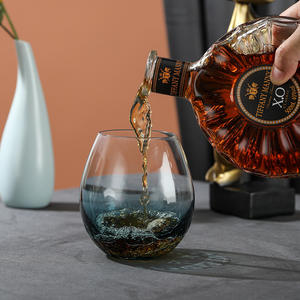 Bán Buôn Tay Thổi Bong Bóng Thủy Tinh Đơn Giản Màu Đỏ Rượu Vang Thủy Tinh Rượu Sâm Banh Cocktail Ly Băng Crack Thiết Kế Bền Rượu Vang Thủy Tinh - Product Image 5