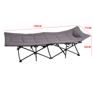Lit de camping pliable compact ultraléger en métal moderne - Product Image 1