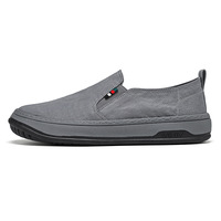 Nouvelles Chaussures d'été pour Hommes Respirantes Décontractées Légères Résistantes à l'Usure Tige en Tissu Bout Uni Semelle Souple à Enfiler ; Mocassins