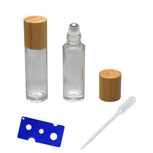 10Ml Bơm Lại Cuộn Trên Chai Thủy Tinh Cho Tinh Dầu Con Lăn Chai Bơm Lại Với Nắp Tre - Product Image 3