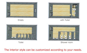 Nhà Cung Cấp Vàng Chất Lượng Cao 10ft 20ft 3 Phòng Ngủ Nhỏ Nhà Ở Đúc Sẵn Phẳng Gói Vườn <span class=keywords><strong>Modular</strong></span> Văn Phòng <span class=keywords><strong>Container</strong></span> Nhà - Product Image 4