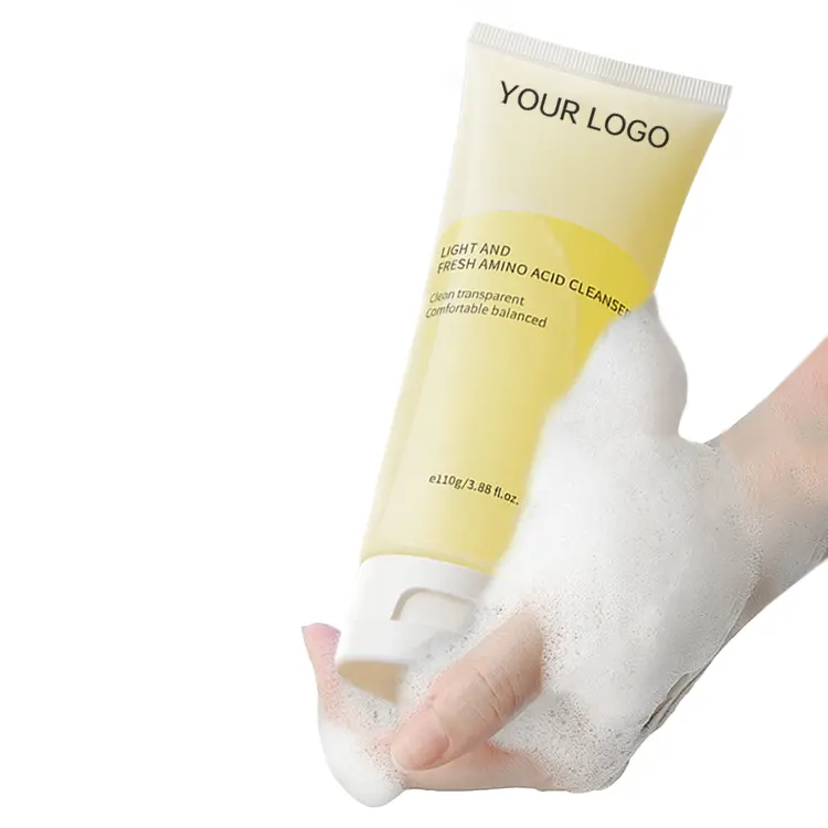 Etiqueta privada Aminoácidos de doble acción lavado de cara simple Antiinflamatorio Acné-alivio del acné limpiador facial coreano lavado de cara