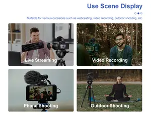 LituFoto VV1 tip-c kamera mikrofon desteği kulaklık izleme kamera mikrofon için site Video ağ Video kayıt