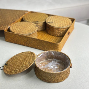 Cesti in vimini ecologici personalizzati, organizer per il Ramadan, mese di digiuno, cesti artigianali in erba marina intrecciata per il Ramadan - Product Image 2