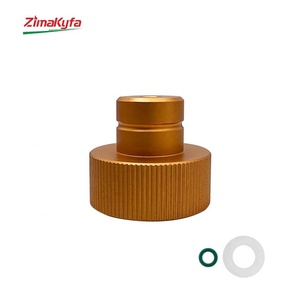 อะแดปเตอร์สำหรับเครื่องทำโซดาอะลูมิเนียม ZimKyfa อะไหล่ฝาครอบวาล์วถัง CO2 สีทอง สีเงิน สีม่วง สำหรับใช้ในครัวเรือน - Product Image 2