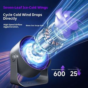 2026 New 3000Mah USB Fan, 100 Speed <b>Wall</b> Mount & <b>Desk</b> Air Circulator, Rechargeable Portable Cooling Fan for Office - Product Image 5