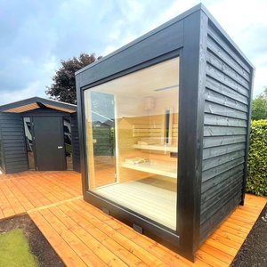 Poêle à vapeur traditionnelle en bois <span class=keywords><strong>de</strong></span> pruche massif pour plusieurs personnes, infrarouge lointain, écologique, design extérieur pour soulager les douleurs musculaires - Product Image 6