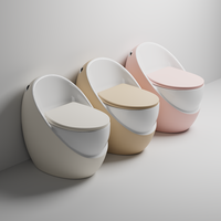 Ensemble de sanitaires en céramique couleur mate, cuvettes de toilettes colorées (noir, gris)