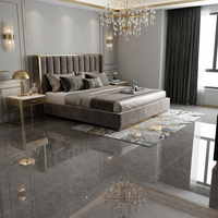 Carrelage intérieur pour sol en marbre marron 60x60, texture marbre café, carreaux de sol en porcelaine polie pour appartement