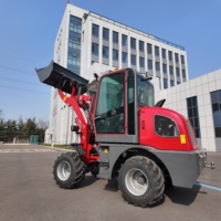 Chargeuse sur pneus diesel 1 tonne 4x4 compacte, mini-chargeuse frontale, petite machinerie de construction, directement de l'usine chinoise