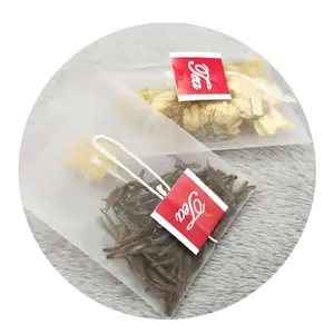 Wholesale Tea Supplier Custom Biodegradable Corn Fiber PLA Material Filter Empty Pyramid Herbal Tea Bags Packaging