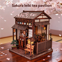 DIY Holz-Miniaturhaus-Set - Kreative Architektur für Miniaturen mit Detaillierten Mini-Spielzeugmöbeln für Bastelliebhaber